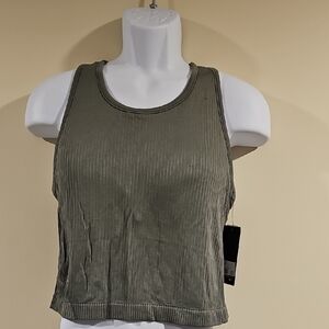 Reflex 90 Degree Rib Seamless Nicola Tank Top In Sage Green. Size XL. Nwt.